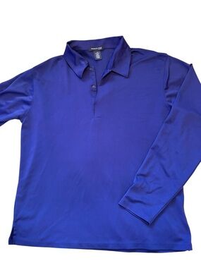 Kenneth Cole Men's Long Sleeve Navy Polo